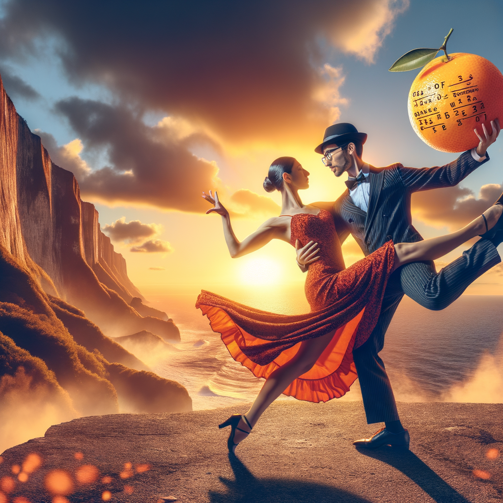 Day My math teacher danced an argentine tango with a tangerine at the edge of a cliff