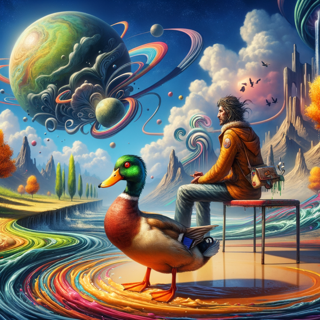 Day The real world bored him so much that he moved to the planet of imagination and bought himself a pet duck