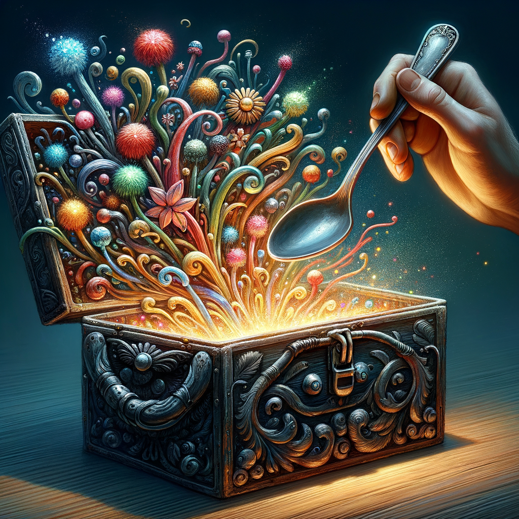 Day If you want to know what is inside the box of wishes, you have to open it with a plastic spoon that looks metallic