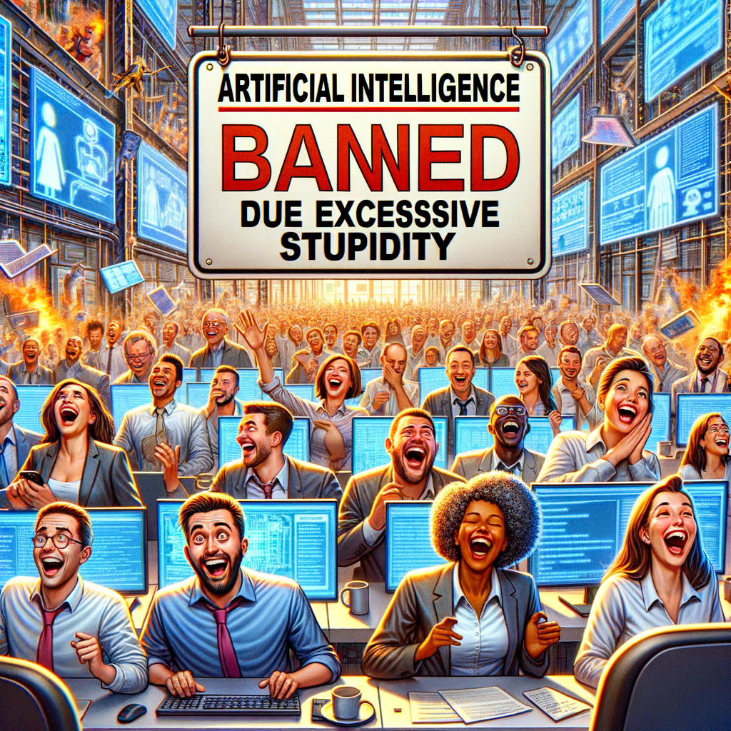 Day The mixed technologies department of a major city has decided to ban artificial intelligence due to its high level of stupidity