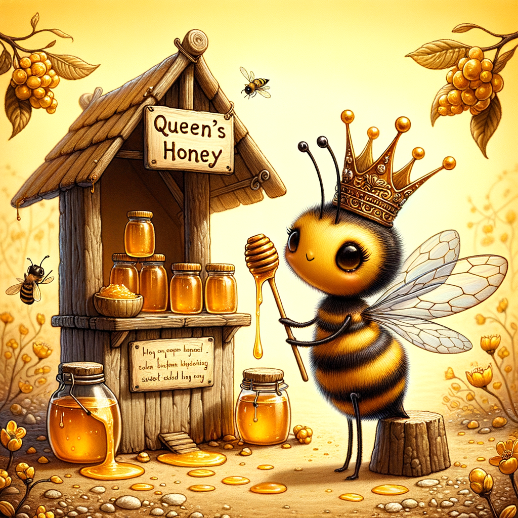 Day The queen bee has abandoned the hive: she has decided to become a hermit for the rest of her life and sell honey to support herself