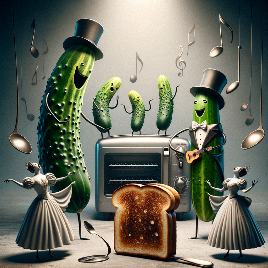 Day The pickles are super happy, so much so that they have started giving a private concert for the toast