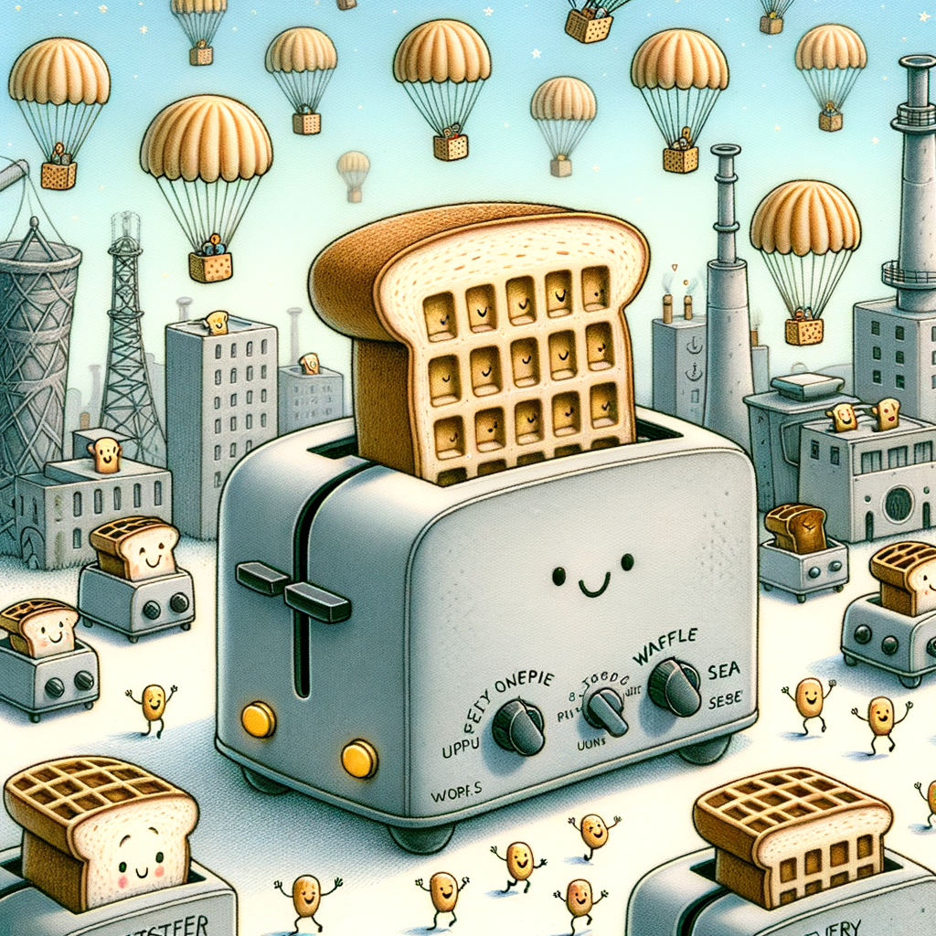 Day When the city awakens to the sound of waffle factories whistling shanties, every toaster will declare its independence by attempting to high-five each slice of bread as it leaps into the air wearing miniature parachutes