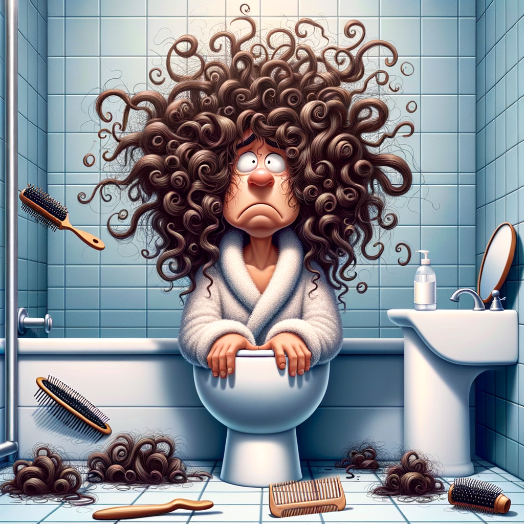 Day I have my hair very tangled because I dropped the comb in the toilet and I can't comb my hair